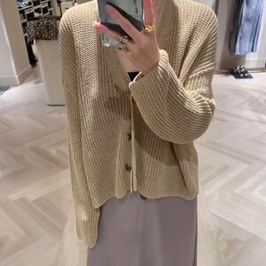 Massimo-dutti Women's Tan Cardigan